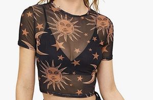 Sun &amp; Moon mesh top