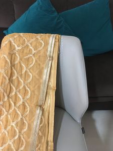 Golden And Purple dupatta(get red dupatta Free