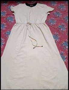 Casual Cream Maxi Dress