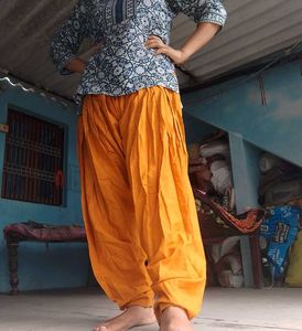 Orange Patiala Salwar Pants