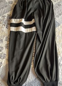 URBANIC  Black Joggers with White Stripes S