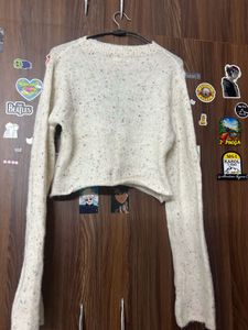 Cute Bunny Graphic Cropped Sweater