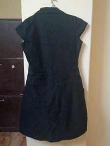 Chic Black Button-Up Mini Dress