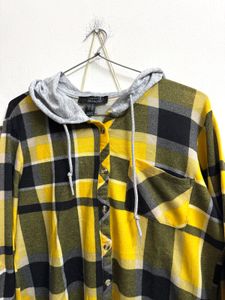 unisex Plaid Hoodie Flannel