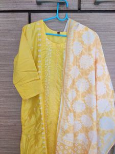 Pure Chanderi Heavy Embroidered Kurts Set