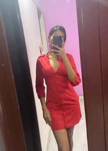 Mango Button Dress