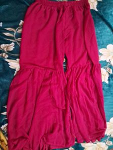 Beautiful Magenta Kurta Set with Sharara &amp; Dupatta