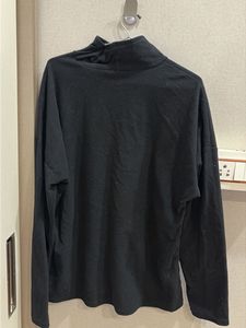 Black Mock Neck Long Sleeve Top