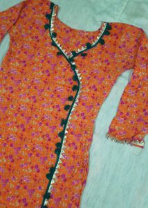 Floral Print Kurti with Sharara