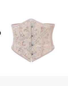 Champagne Ethnic Motif Corset Top