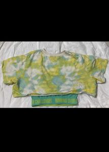 California Tie-Dye Crop Tee 🌿💙