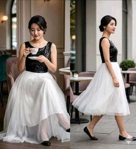 Sparkly Sequin Black & White Dress