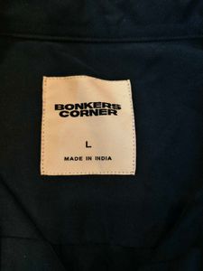 NEW Bonkers Navy Blue Short Sleeve Shirt