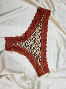 🇳🇿💫🎀Rust Lace Trim Briefs