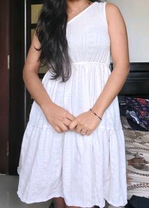 Chic White Eyelet Dress