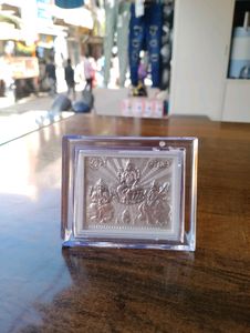 Laxmiji Ganeshji Saraswati Frame Pure Silver 999