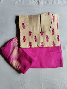 Embroidered Kurta Set with Dupatta