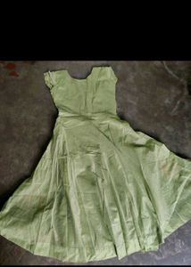 Green Embroidered Anarkali Dress