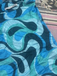 Retro Swirl Print Mini Dress
