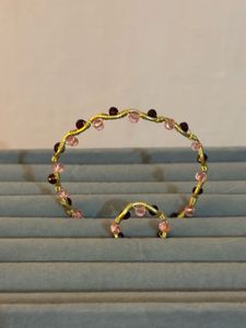 Gold Wire Wrapped Bangle Set