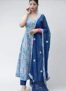 Elegant Printed Kurta Set with Dupatta Combo