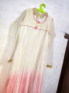 GOWN WITH PEARL WORK