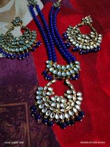 Blue Kundan Jewelry Set