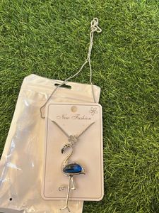 Chic Flamingo Pendant Silver Necklace