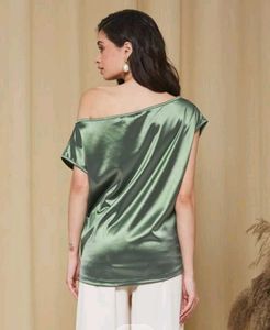 Shein Shoulder Pleated Extended Sleeve Top