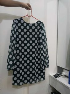 Elegant Polka Dot Dress(With Price Tag)