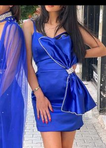 Elegant Blue Mini Party Dress