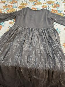 Elegant Grey Dress Material with size 12