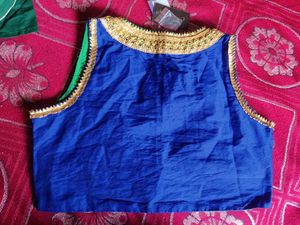 Elegant Blue &amp; Green Embellished Coti
