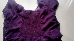 Elegant Purple Sequined Gown