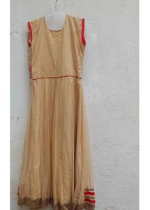 Gold Embroidered Anarkali Kurti