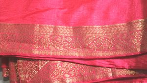 Elegant Red Embroidered Silk Saree ❤️✨