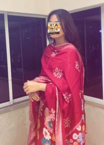 Maroon Floral Kurta Set