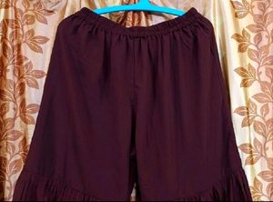 New Maroon Sharara Pant &amp; Shawl