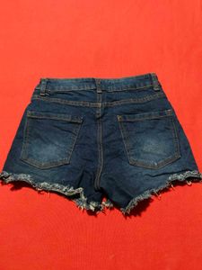 Women’s Dark Blue Denim Shorts