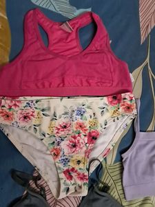 Combo Of  5 Imported Fabric Sports Bra N  Pant
