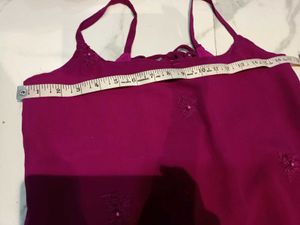 Wine Sequin Palazzo Suit Set 3pc S