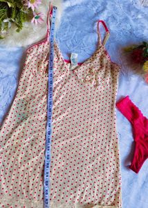 Cute Polka Dot  slip with thong