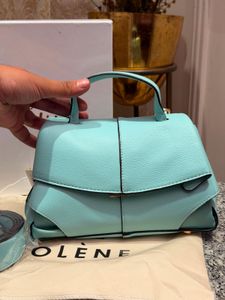 POLENE Chic Teal Handbag