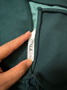 Dark Green Spaghetti Strap Dress
