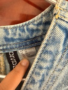 Denim Lace-Up Mini Dress
