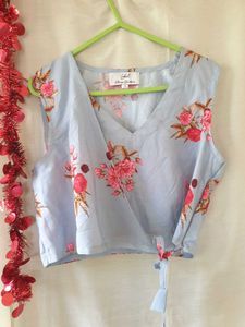 Powder Blue Indo- Western Dhoti Set - 2