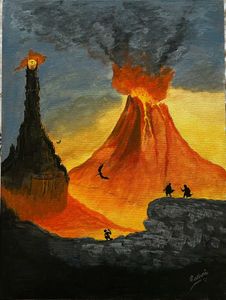 Lord of The Rings Landscape Painting
