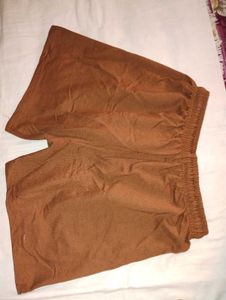 Brown Smiley Face Shorts