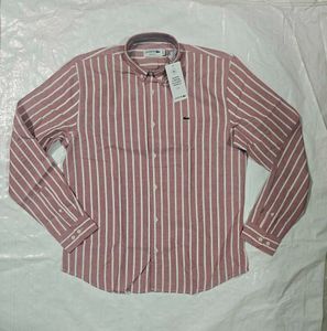 Men's Striped Casual Button-Up Shirt