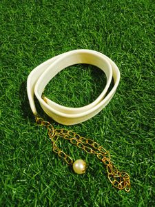 White &amp; Gold Chain Belt